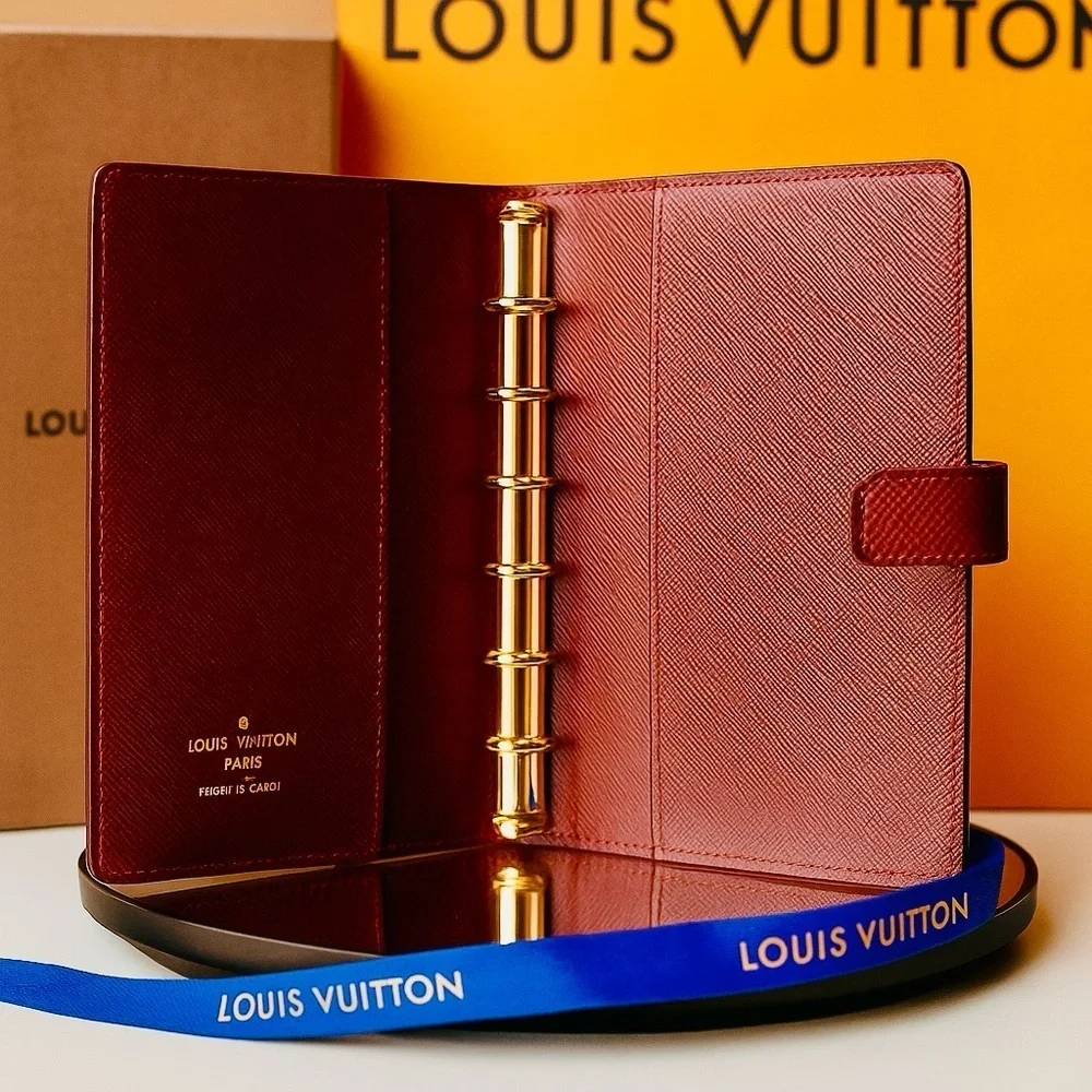 LOUIS VUITTON Cherry Authentic Monogram Mini Agenda Cerise W/Box & Dust Bag